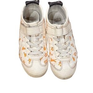 Onitsuka Tiger by Asics, Girls White and Orange Parkour/Ninja Sneakers, Size 12